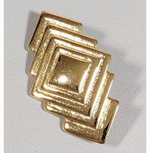 Vintage Monet Gold Tone Art Deco Diamond‎ Shape Bar Pin